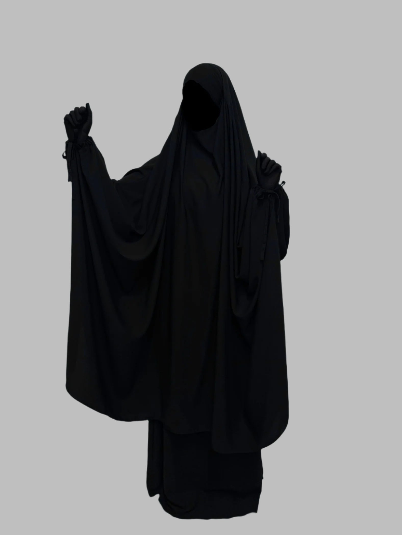 Hawwa 2 Piece Jilbab Set - Saudi Black