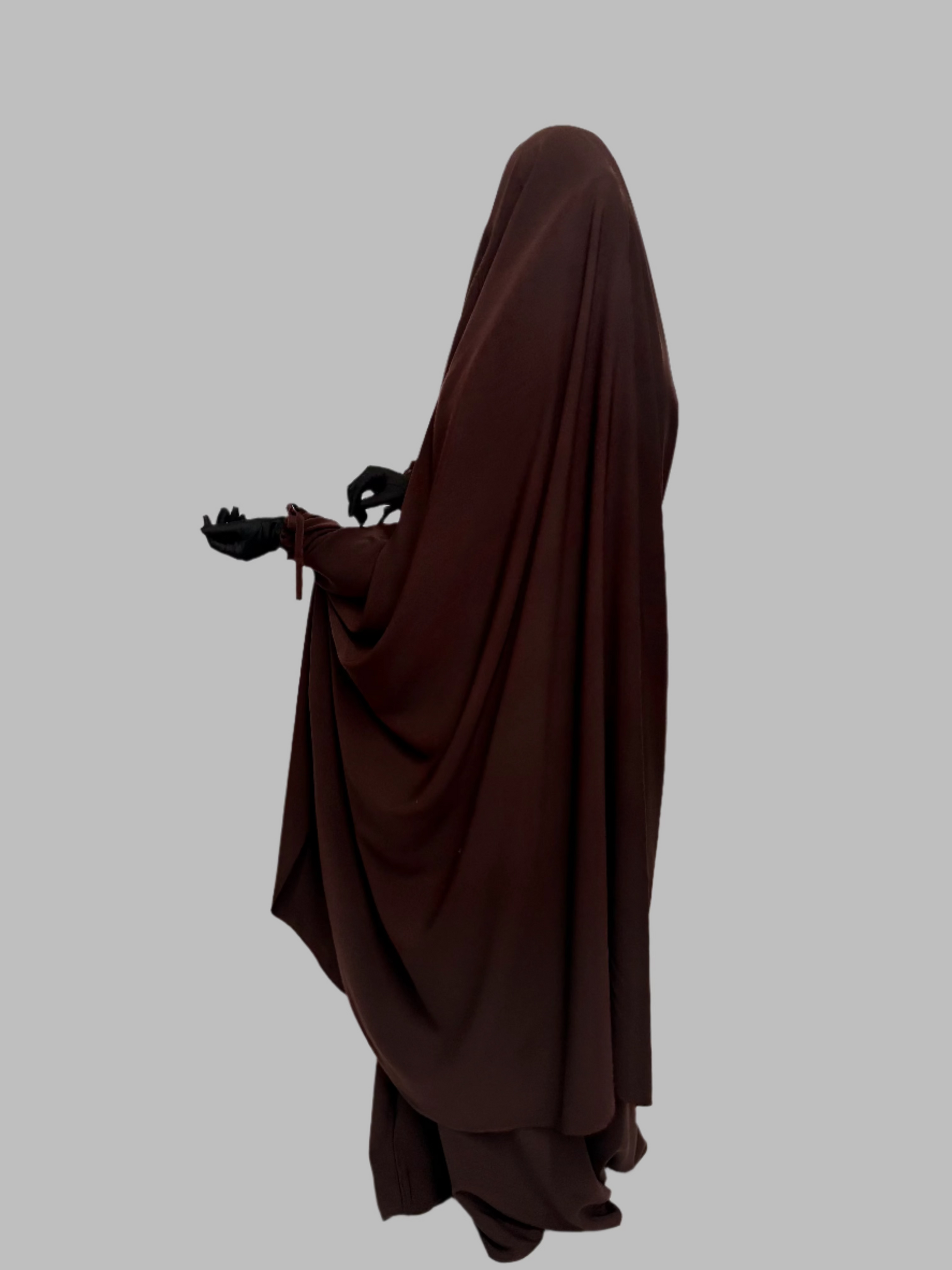 Hawwa 2 Piece Jilbab Set - Chocolate Brown