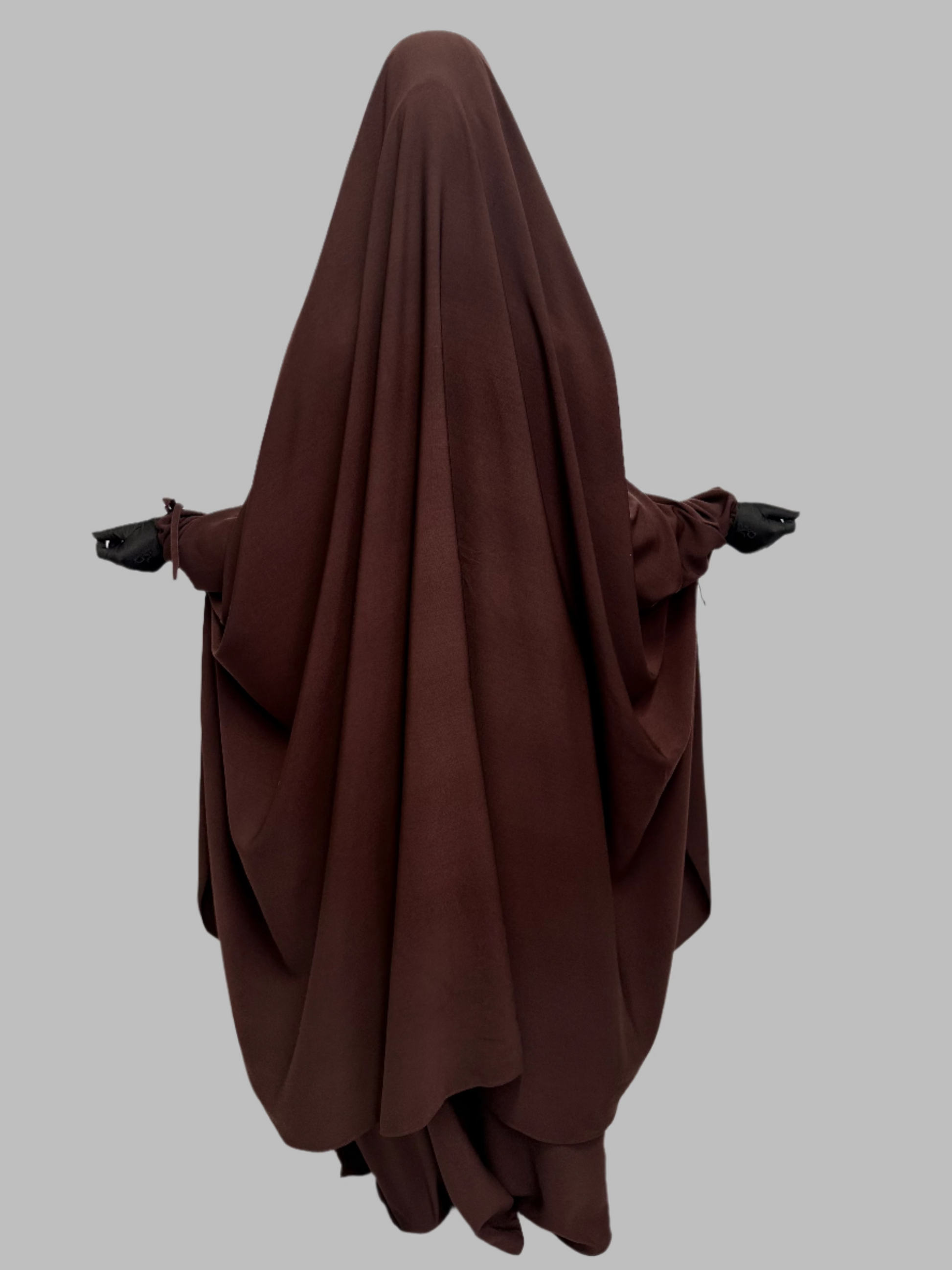 Hawwa 2 Piece Jilbab Set - Chocolate Brown