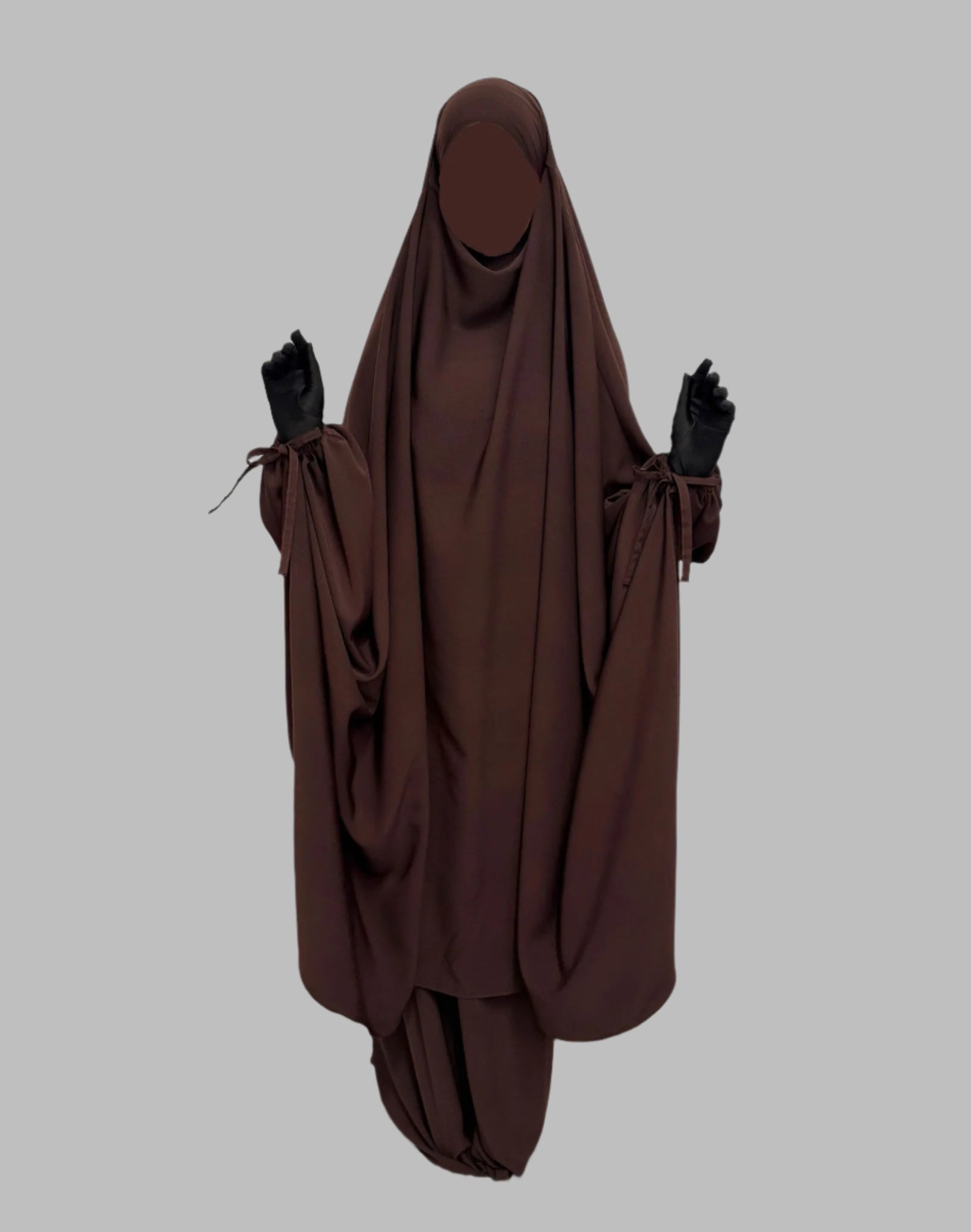 Hawwa 2 Piece Jilbab Set - Chocolate Brown