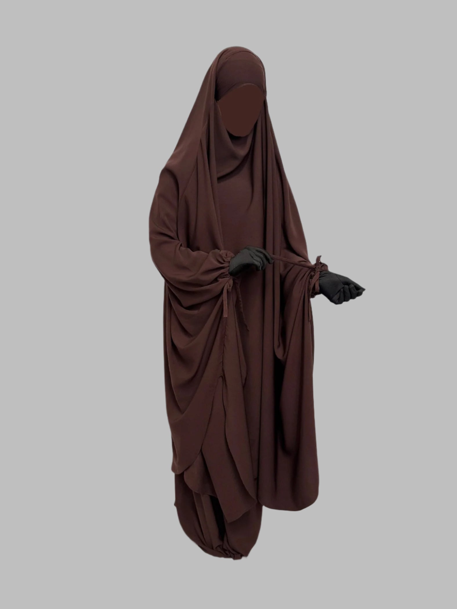 Hawwa 2 Piece Jilbab Set - Chocolate Brown