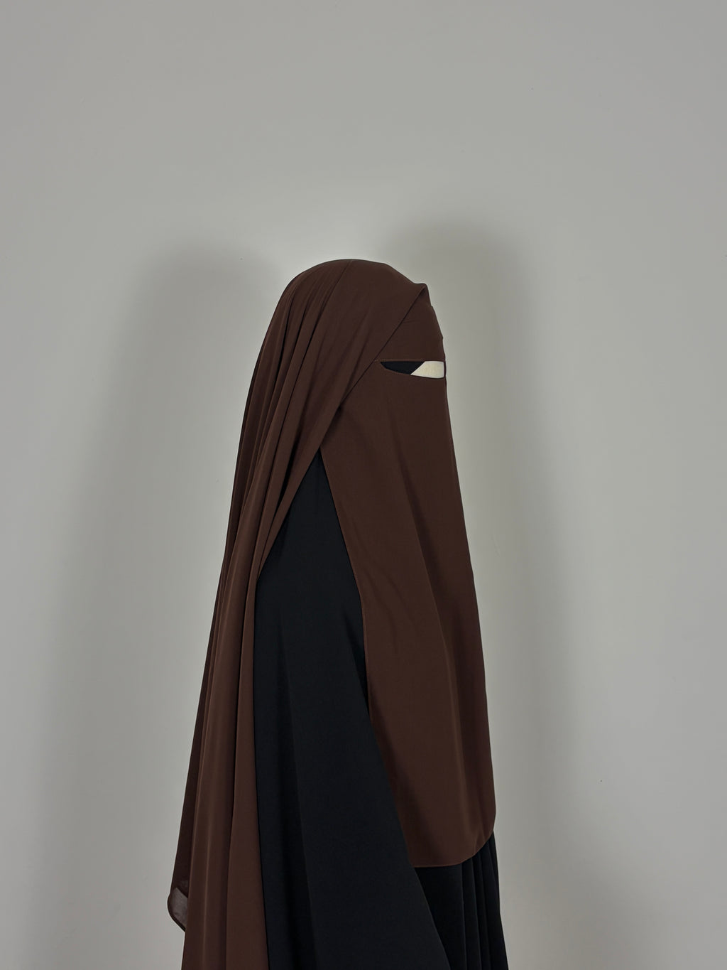 Brown triple layer niqab