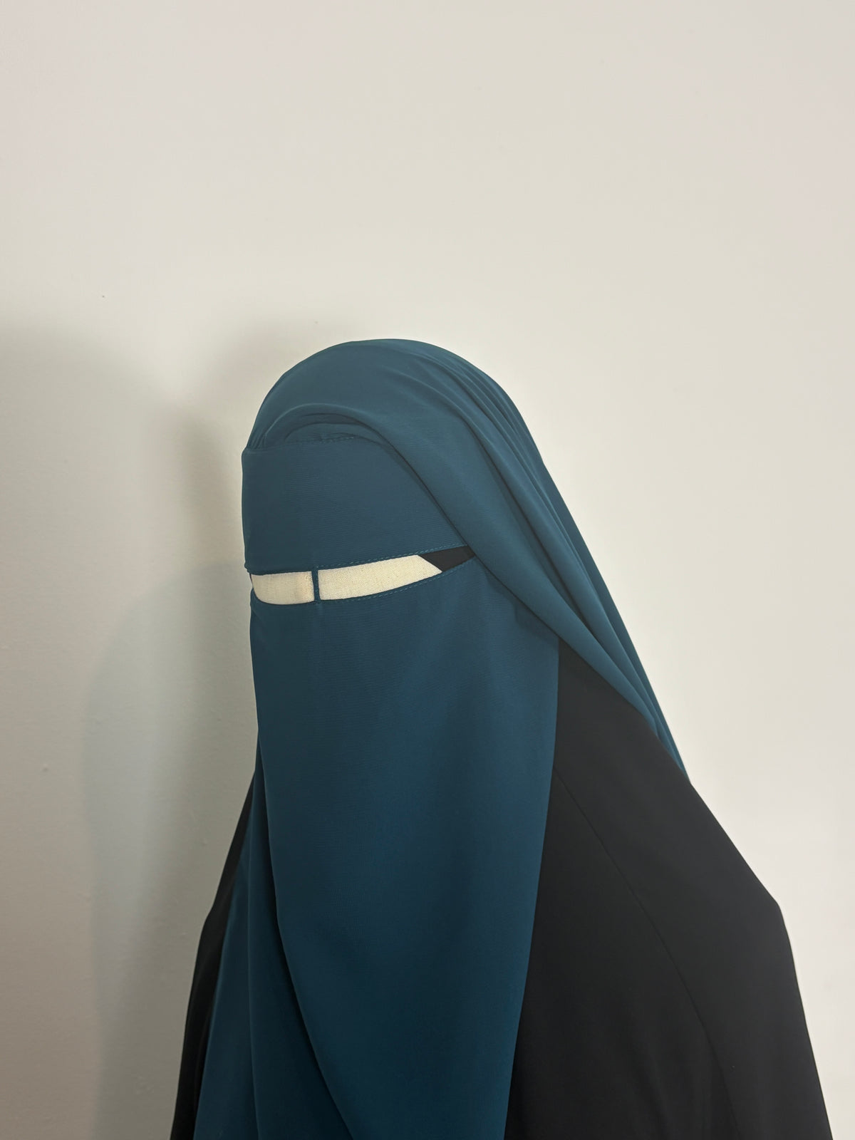 Teal triple layer niqab