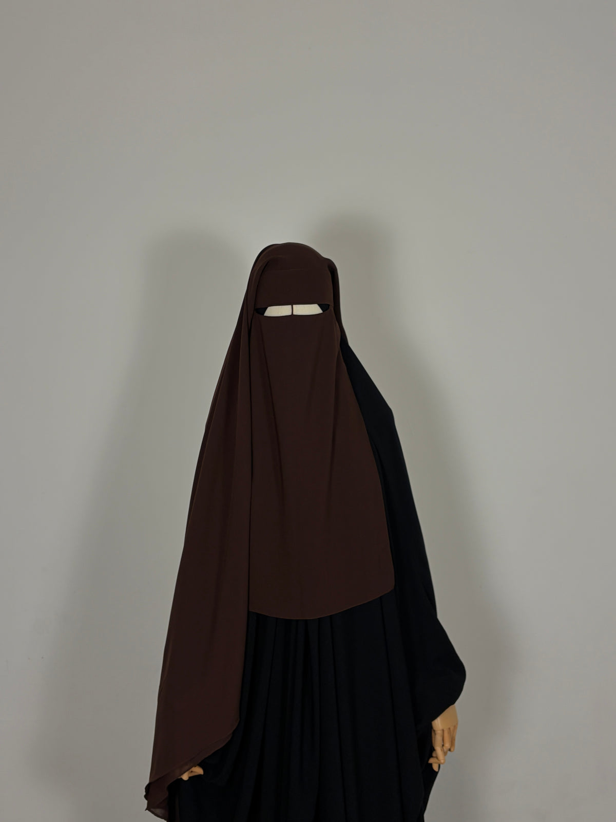 Brown triple layer niqab