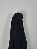 Black triple layer niqab