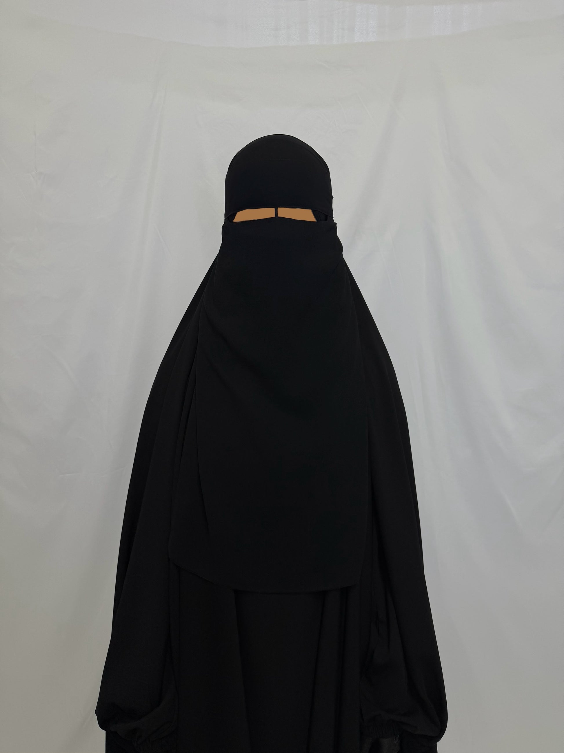 Black nose string niqab