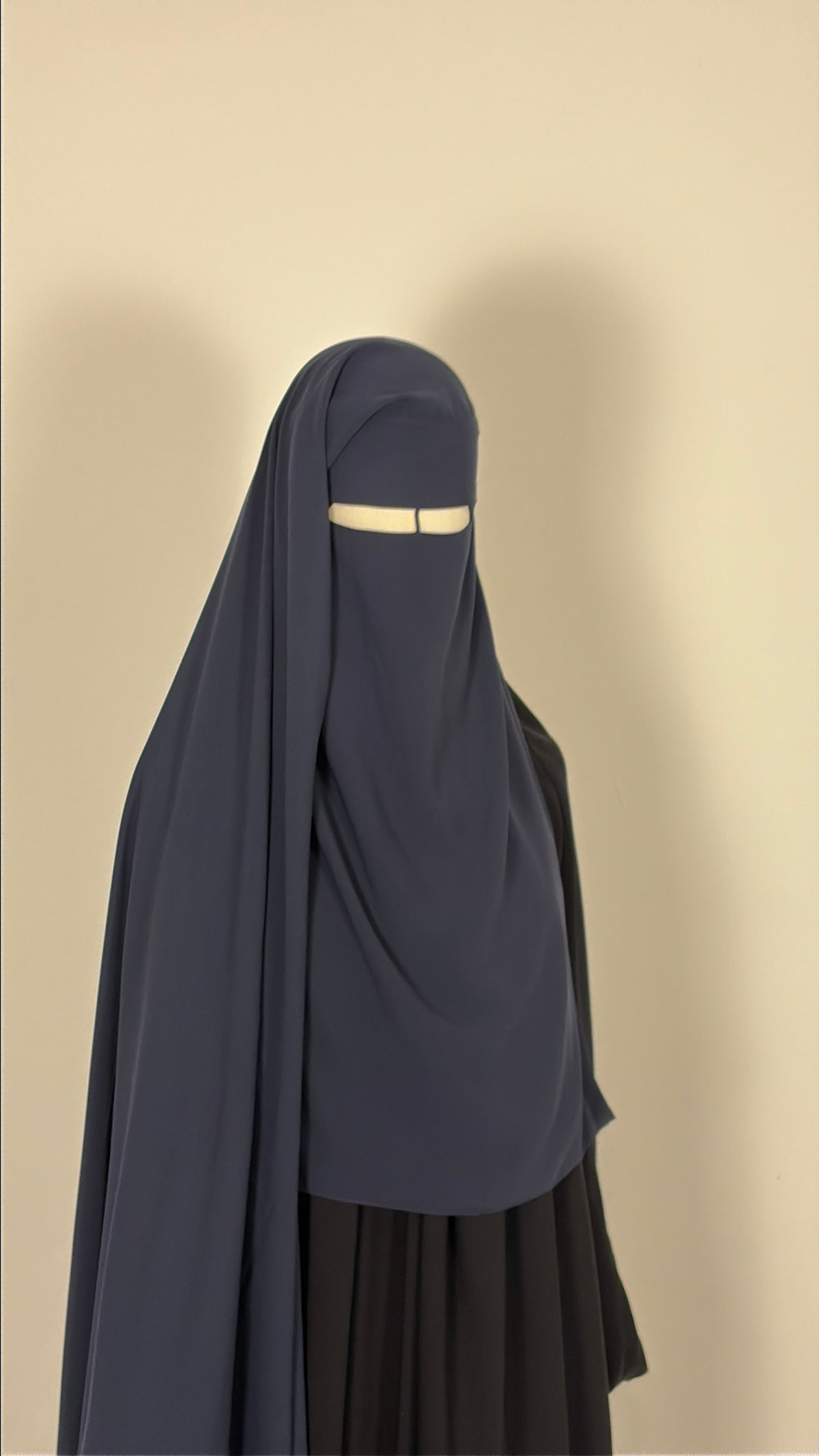 Navy triple layer niqab