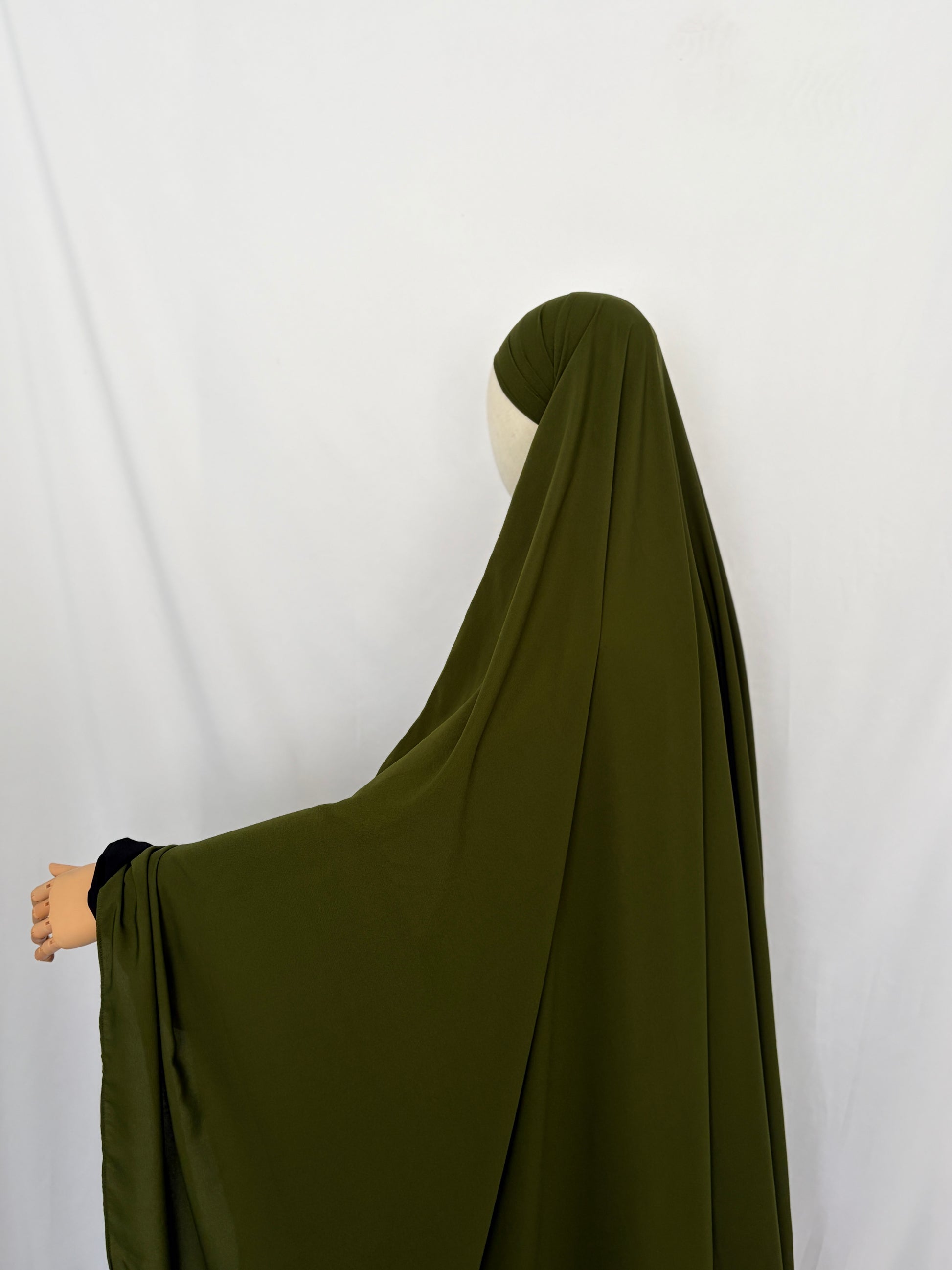 Olive green maxi khimar