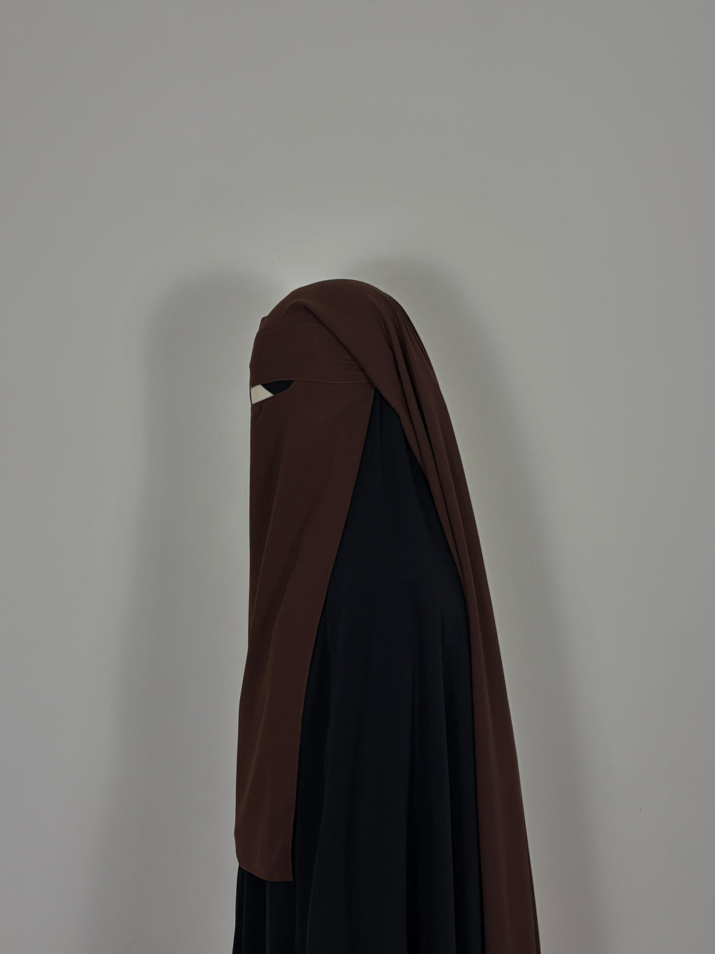 Brown triple layer niqab