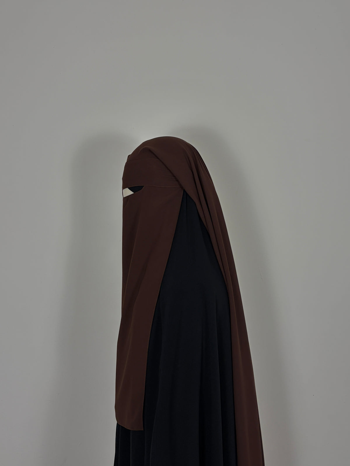 Brown triple layer niqab