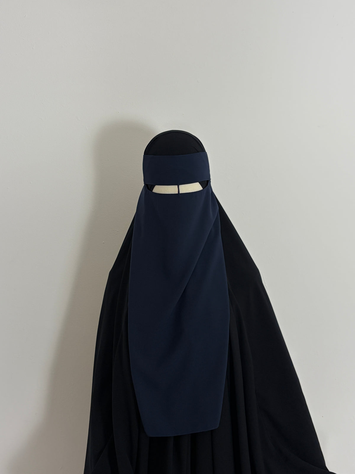 Navy nose string niqab