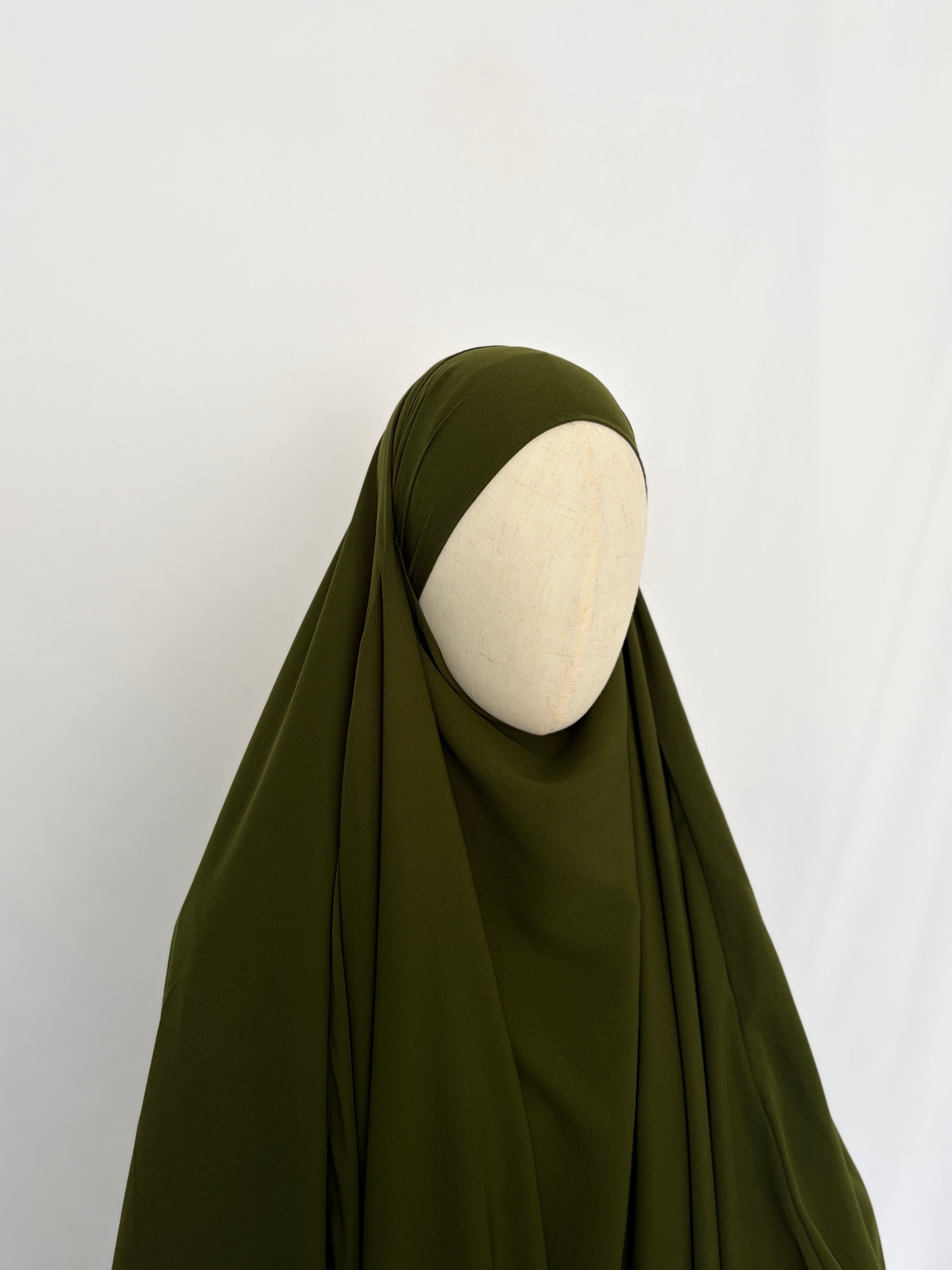 Olive green maxi khimar