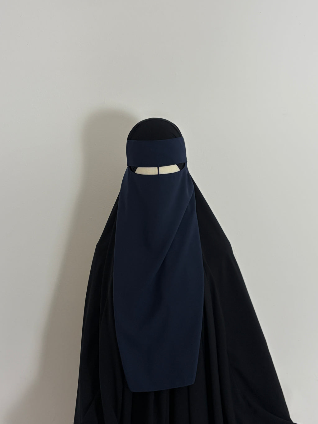 Navy nose string niqab