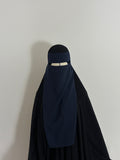 Navy nose string niqab