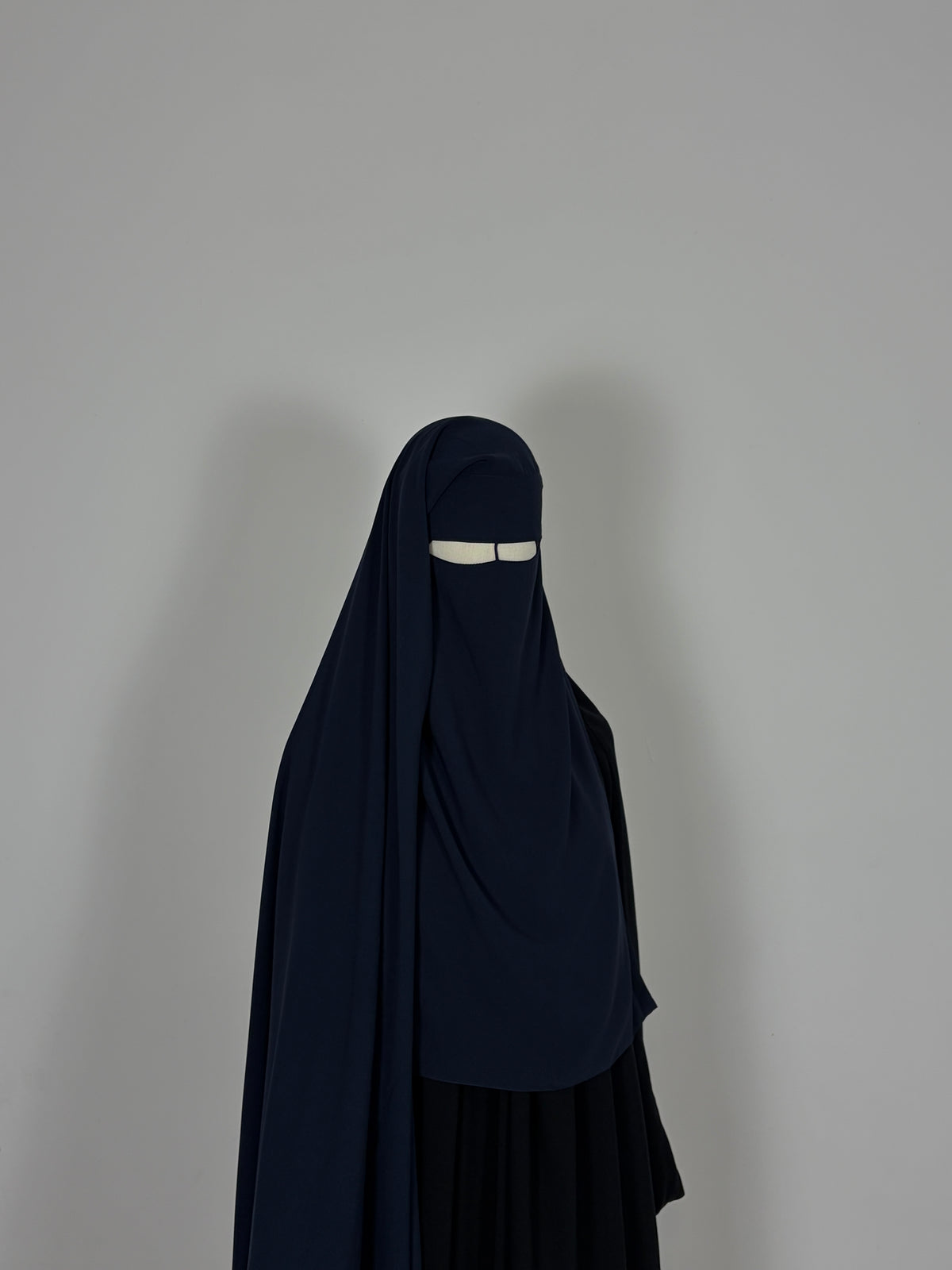 Navy triple layer niqab