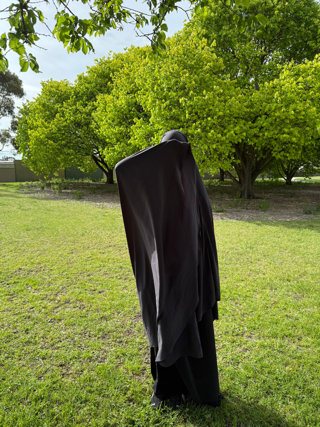 Maxi Khimar - Charcoal Grey