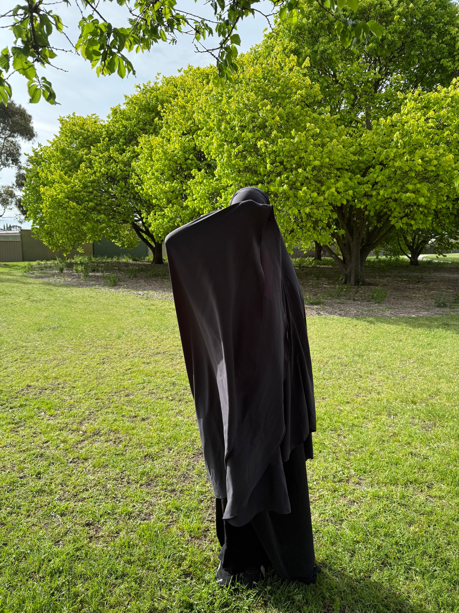 Maxi Khimar - Charcoal Grey