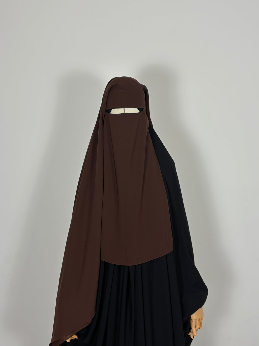 Brown triple layer niqab