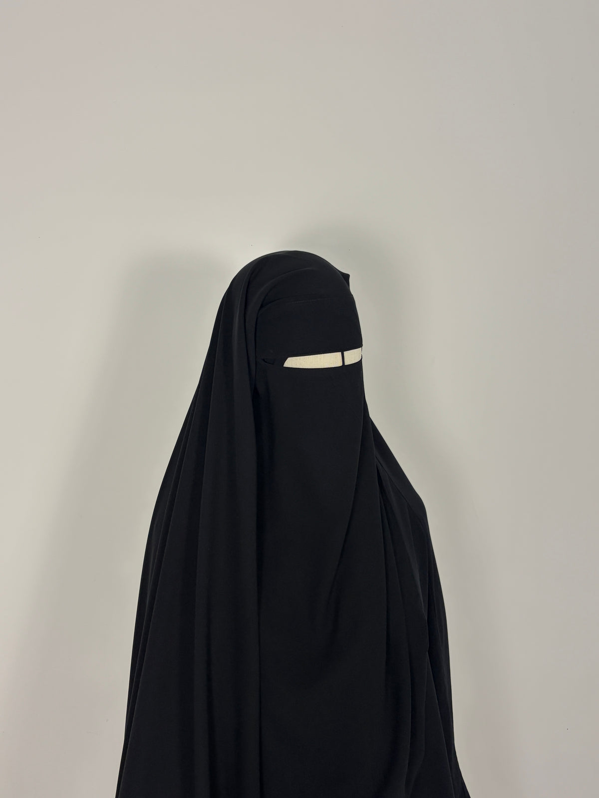 Black triple layer niqab