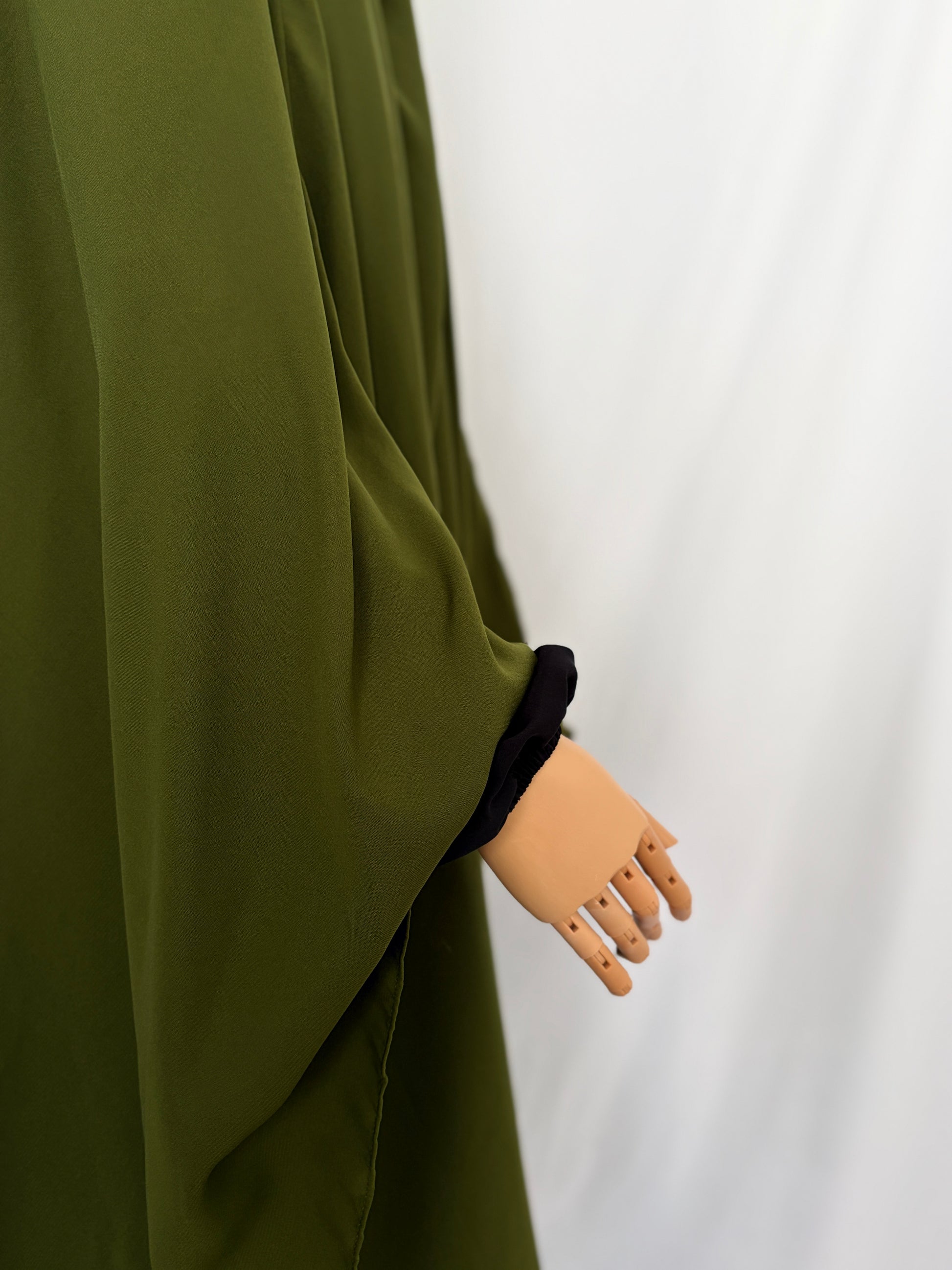 Olive green maxi khimar