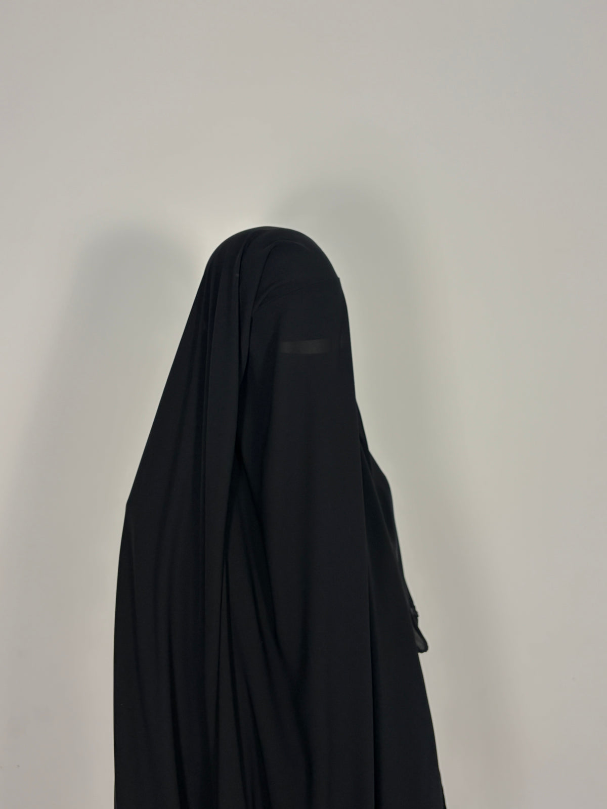 Black triple layer niqab