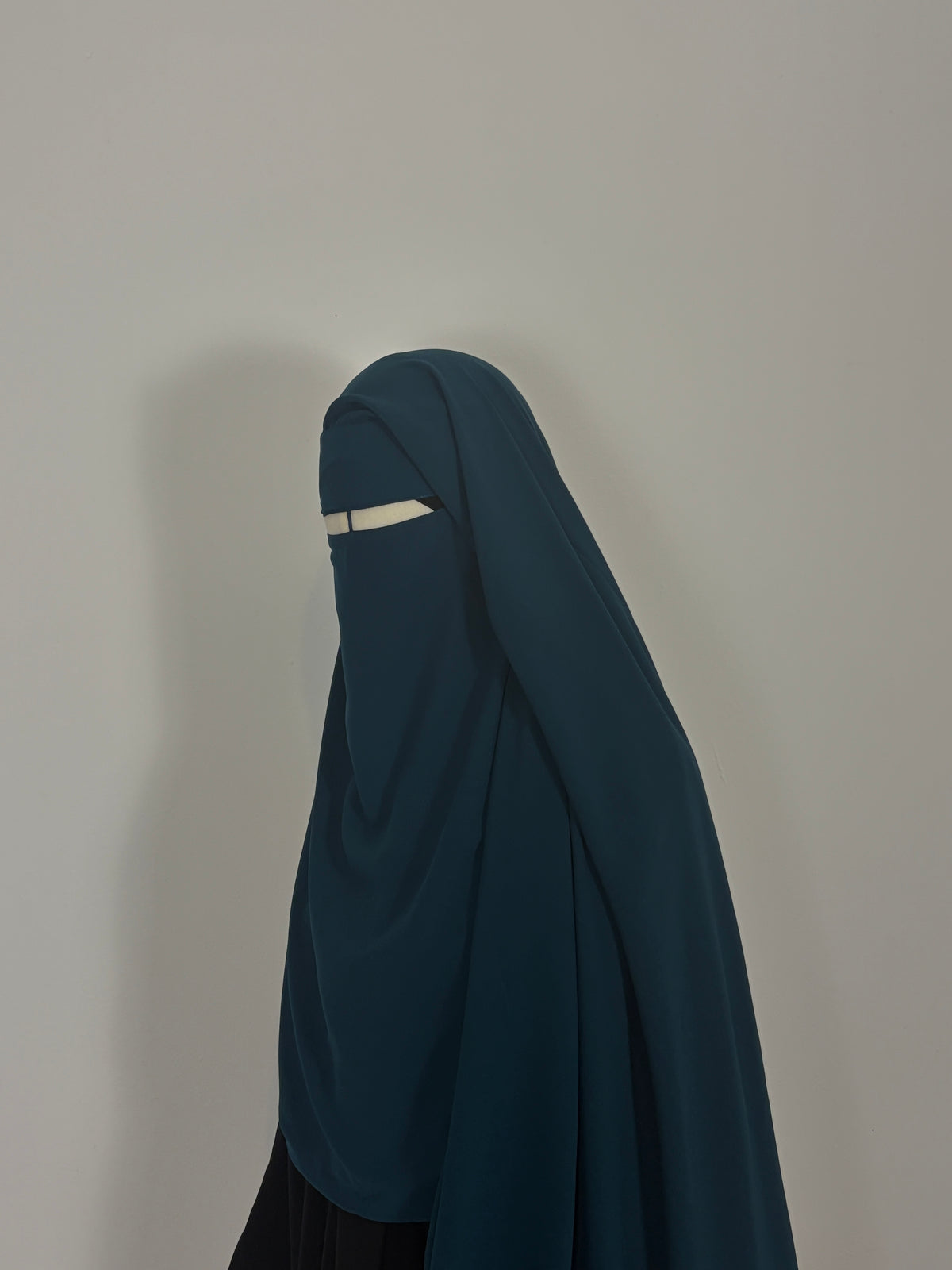 Teal triple layer niqab