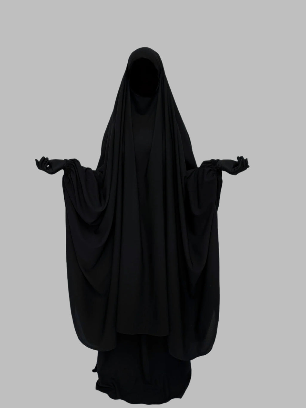 Anisa 2 Piece Jilbab Set - Saudi Black