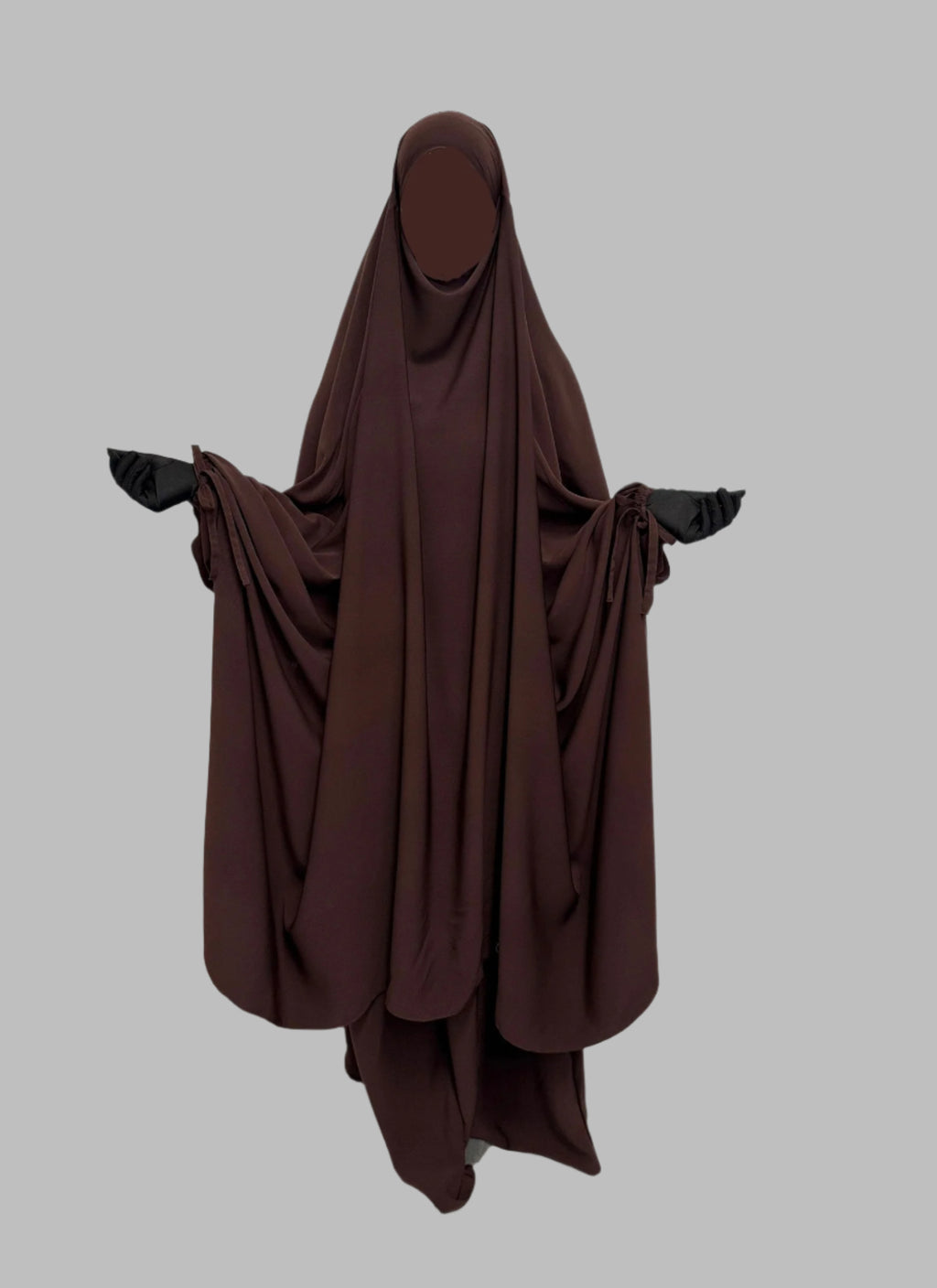 Hawwa 2 Piece Jilbab Set - Chocolate Brown