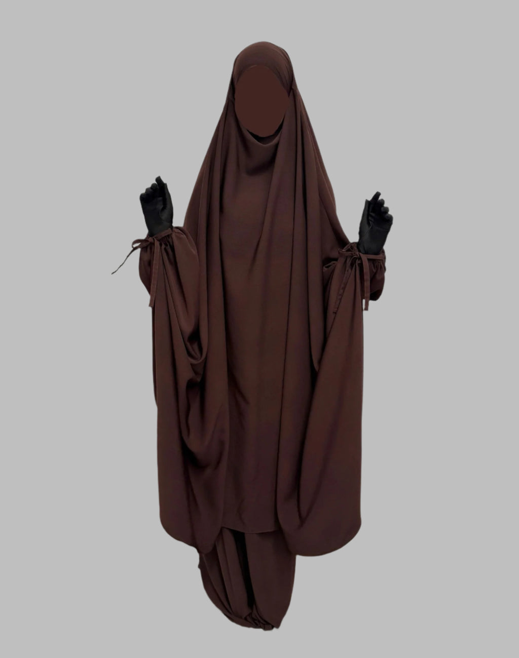 Hawwa 2 Piece Jilbab Set - Chocolate Brown