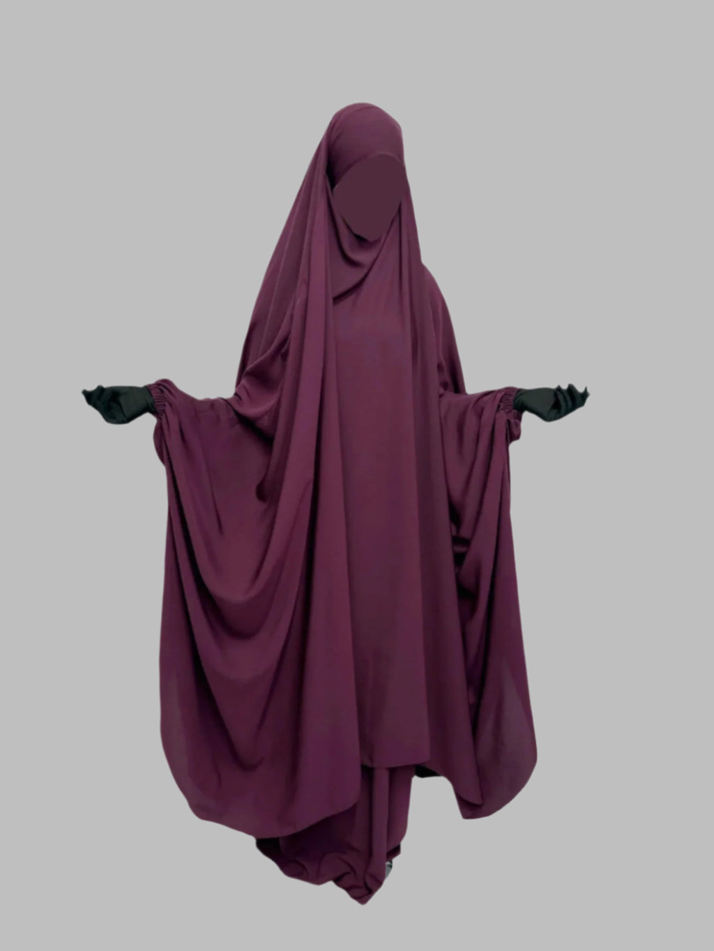 Anisa 2 Piece Jilbab Set - Plum Purple