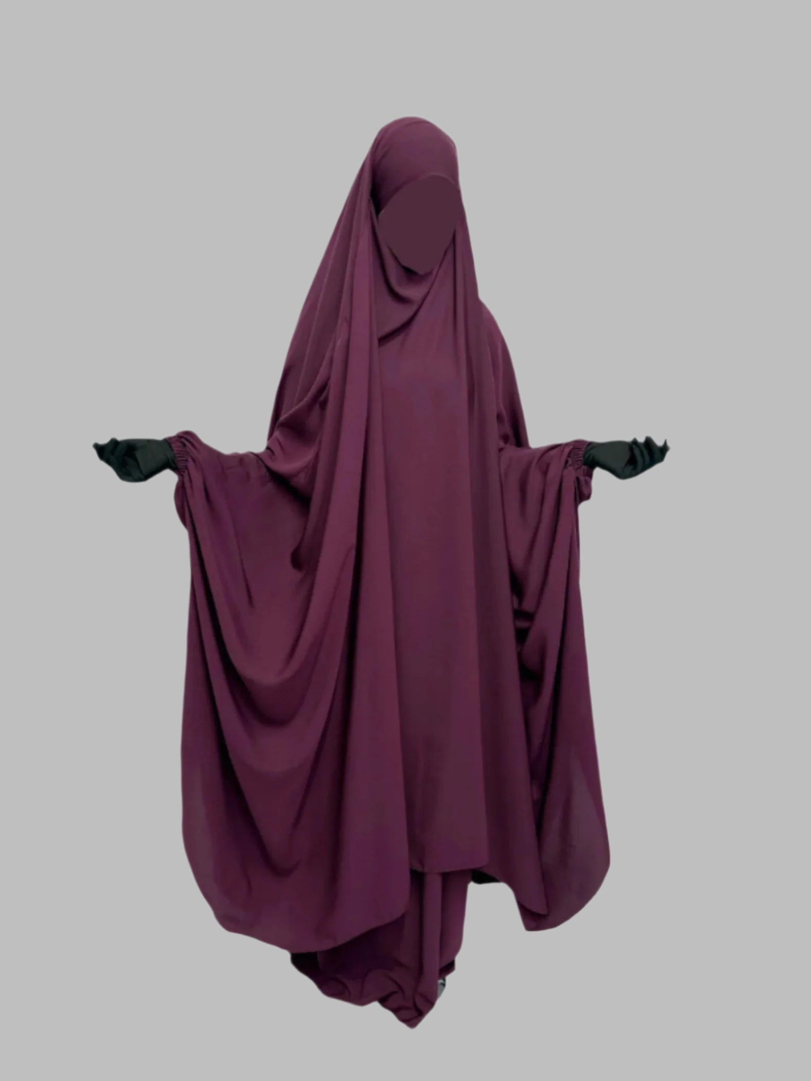 Anisa 2 Piece Jilbab Set - Plum Purple