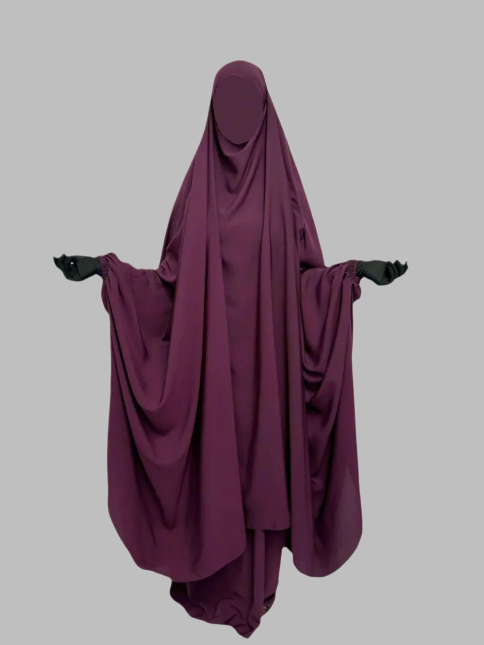 Anisa 2 Piece Jilbab Set - Plum Purple